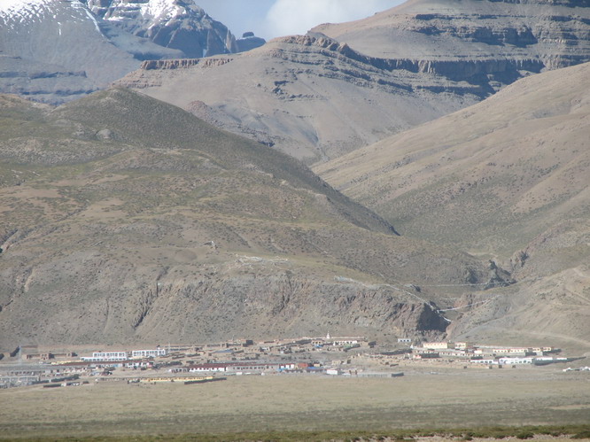 Darchen, the small village at the base of Mt. Kailash.